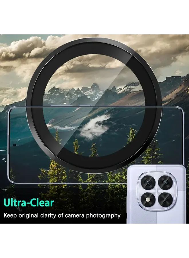 Multicolored Metal Lens Glass Ring Protector Case Compatible with Xiaomi Redmi Note 13 Pro Plus - Image 3